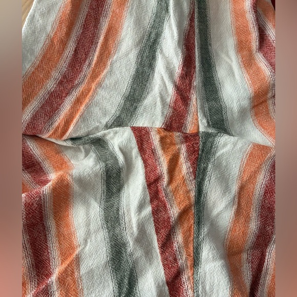 Indigo Rein Linen Blend Striped Women's Crop Pants L - Picture 8 of 11